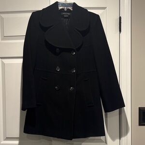 Anne Klein Elegant Black Pea Coat